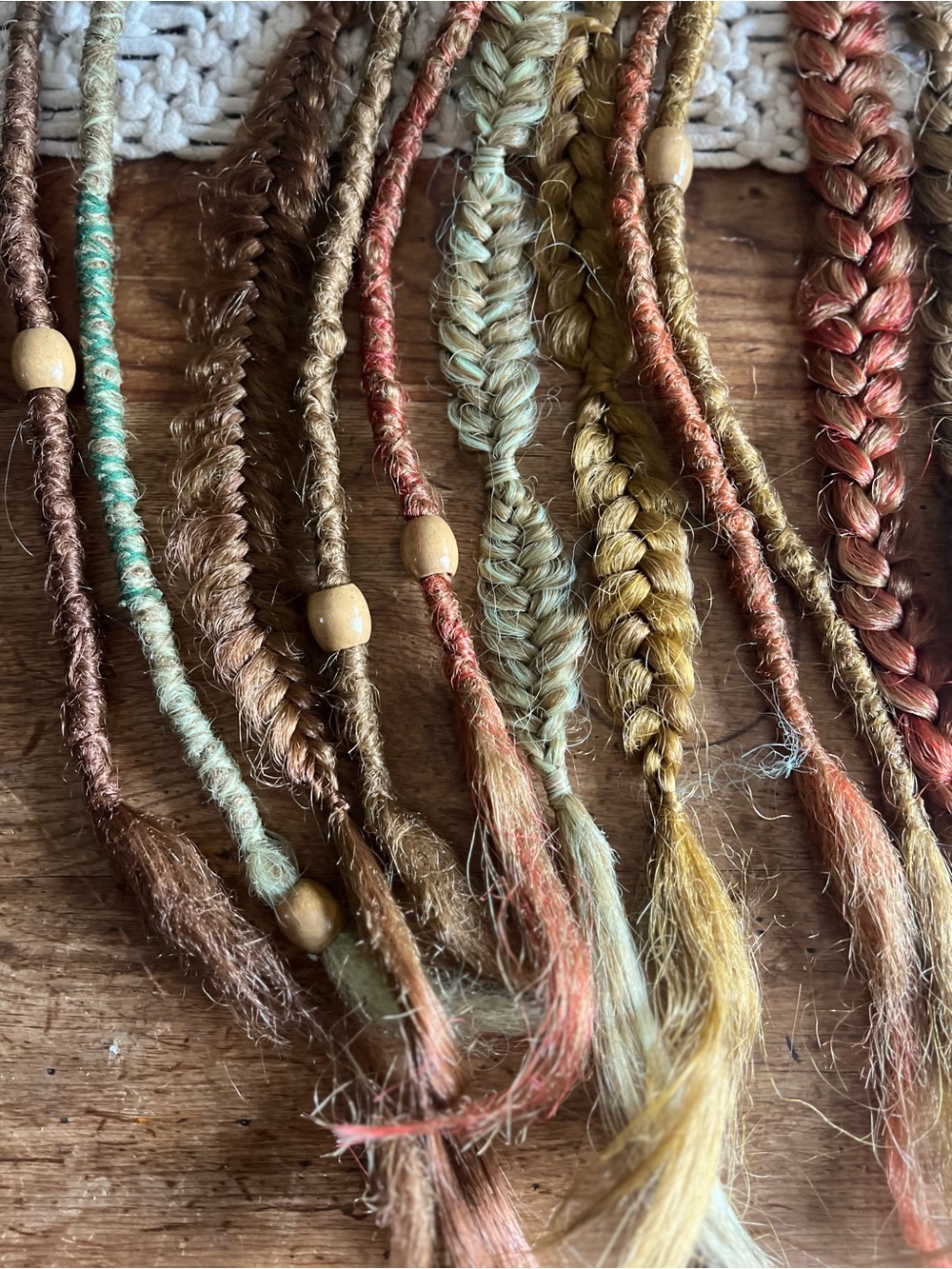 Hand-Braided Colorful Hair Extensions - Multi-Color